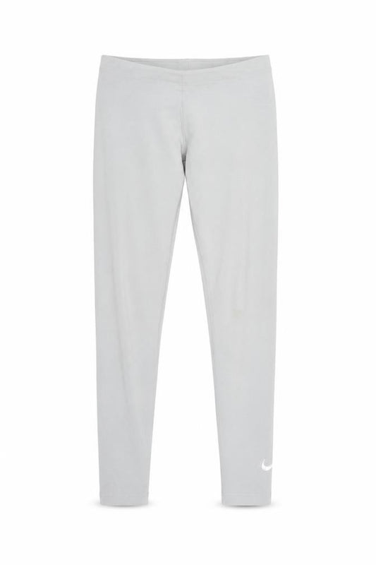 Front view of Nike Grey Teen girls’ stretch cotton leggings, size 146 slim, fit