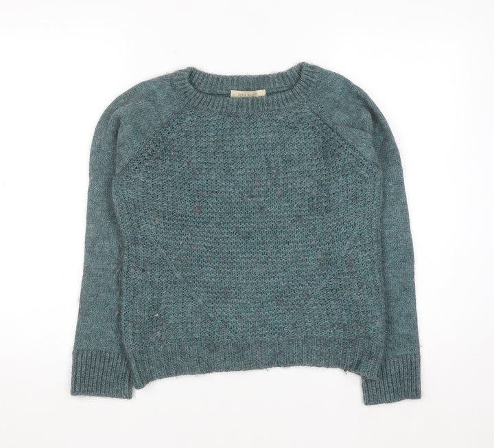 Silvia Novelli Womens Green Wool Alpaca Blend Knit Jumper S