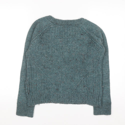 Silvia Novelli Womens Green Wool Alpaca Blend Knit Jumper S