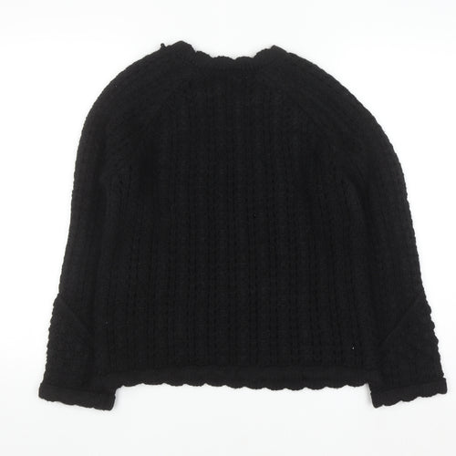 Marks and Spencer Per Una Women Black S Chunky Knit Pullover Jumper