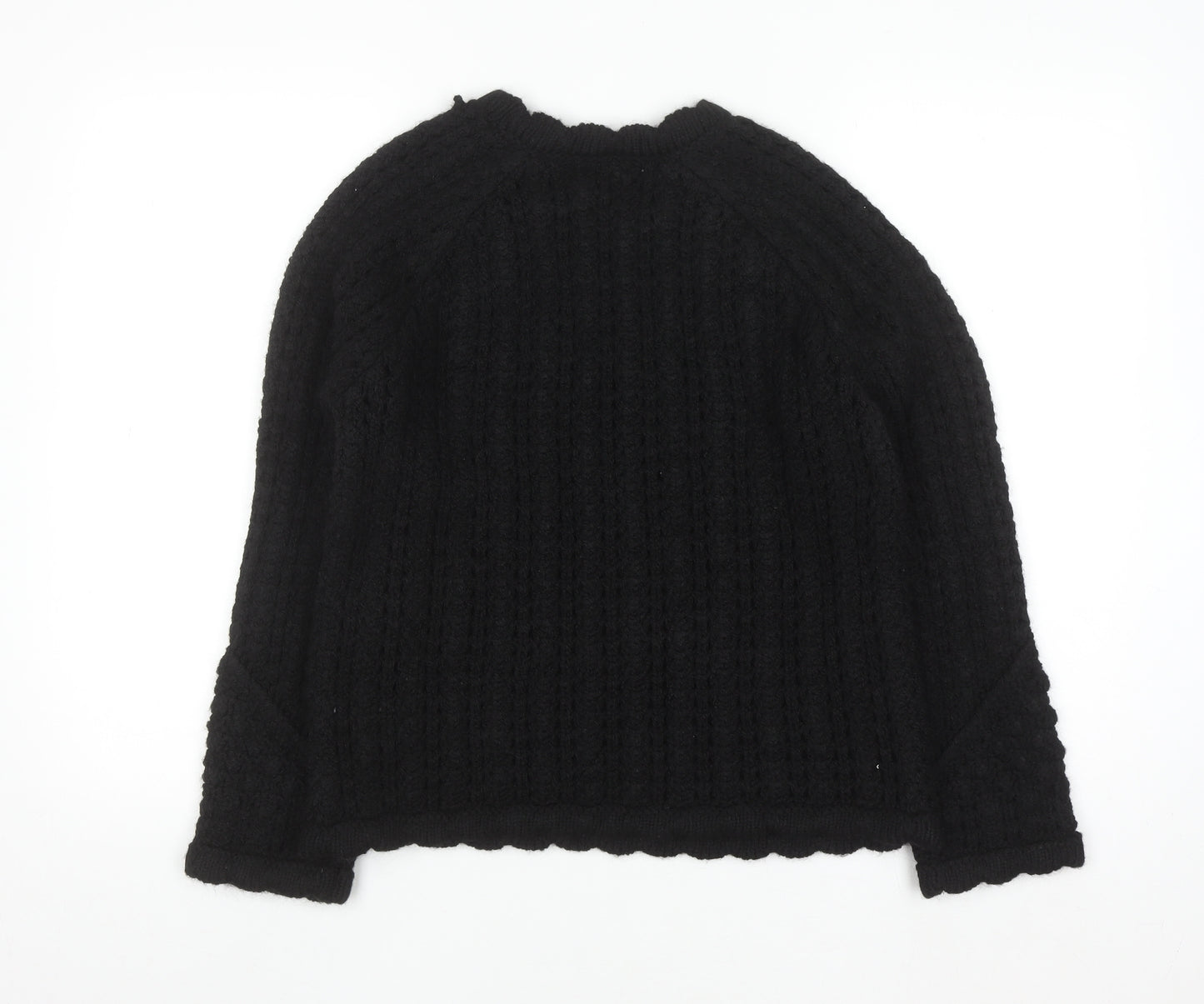 Marks and Spencer Per Una Women Black S Chunky Knit Pullover Jumper
