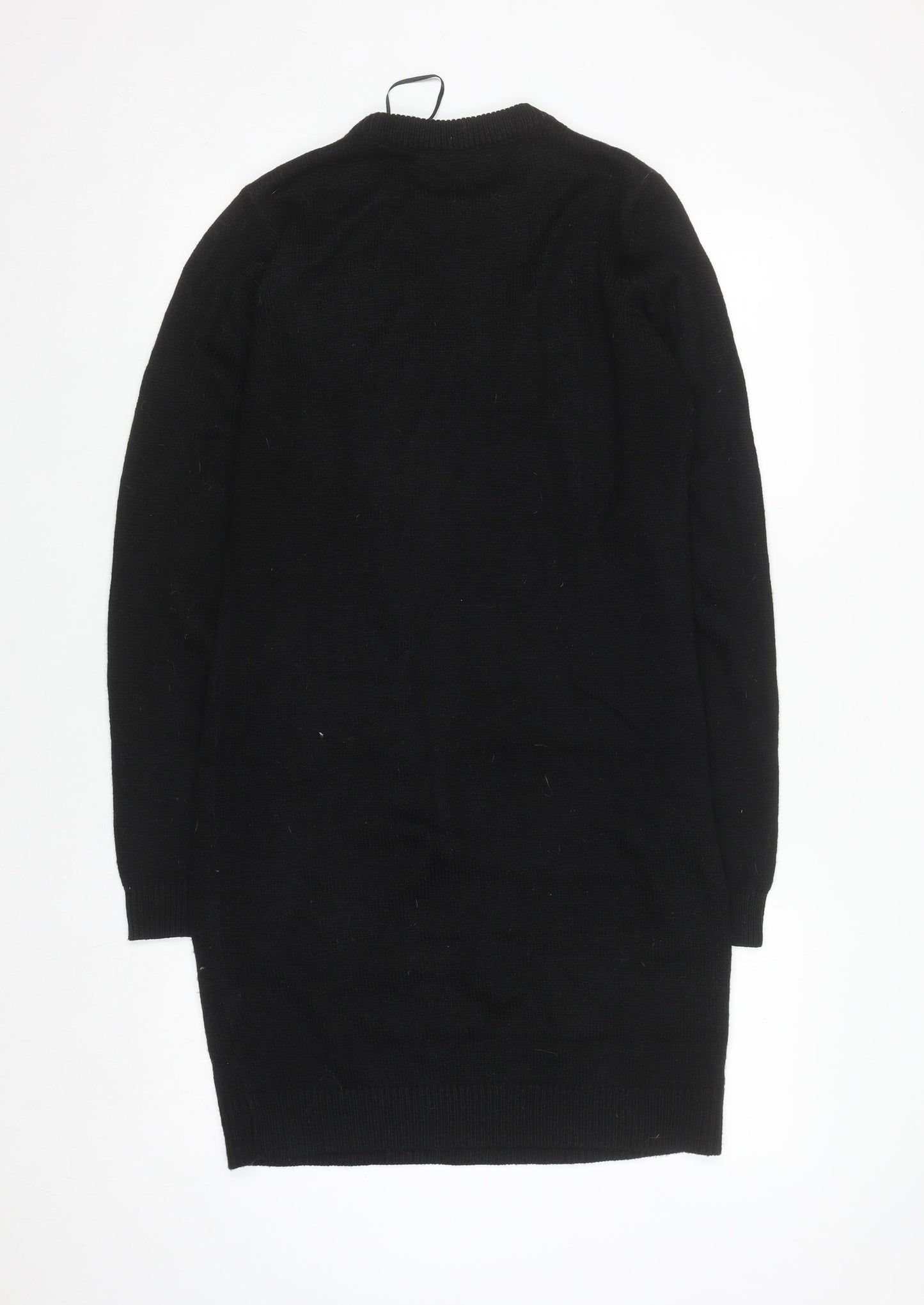 Brave Soul Women's Black Knit Long Sleeve Jumper Dress Size L