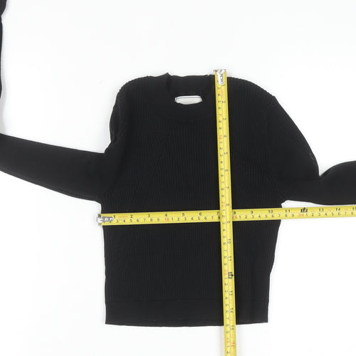 Jack Wills Womens Black 2XS Crew Neck Knit Pullover Jumper
