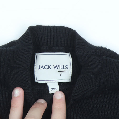 Jack Wills Womens Black 2XS Crew Neck Knit Pullover Jumper