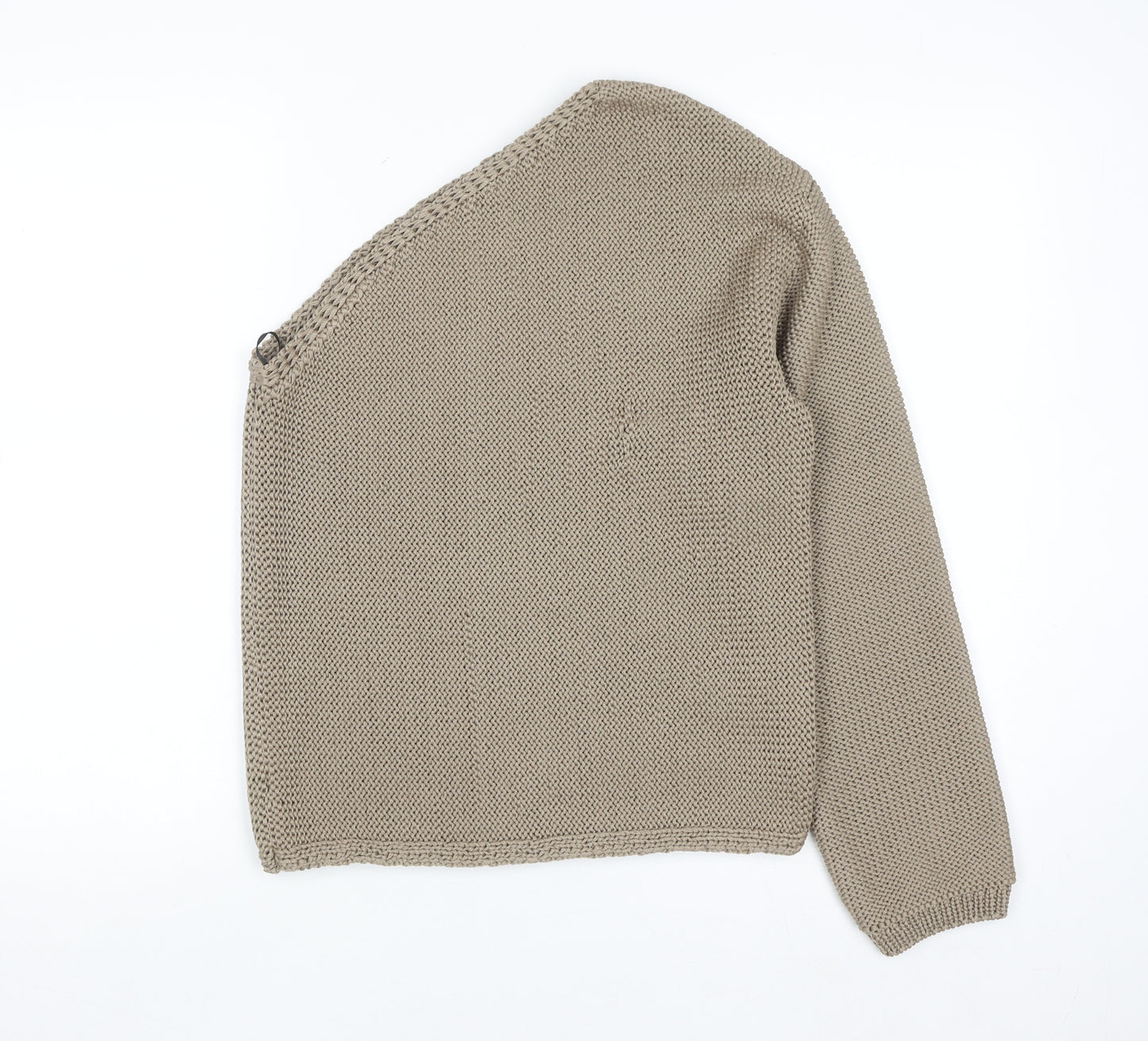 Marks and Spencer Women Beige Chunky Knit Cardigan Size S