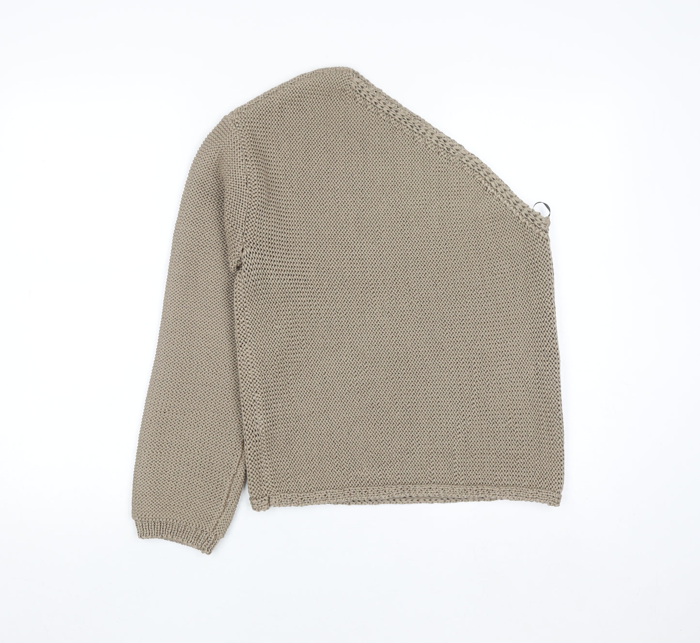 Marks and Spencer Women Beige Chunky Knit Cardigan Size S