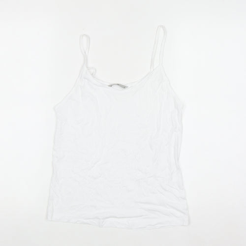 Tu Women’s White 100% Viscose Camisole Tank Top Size 10