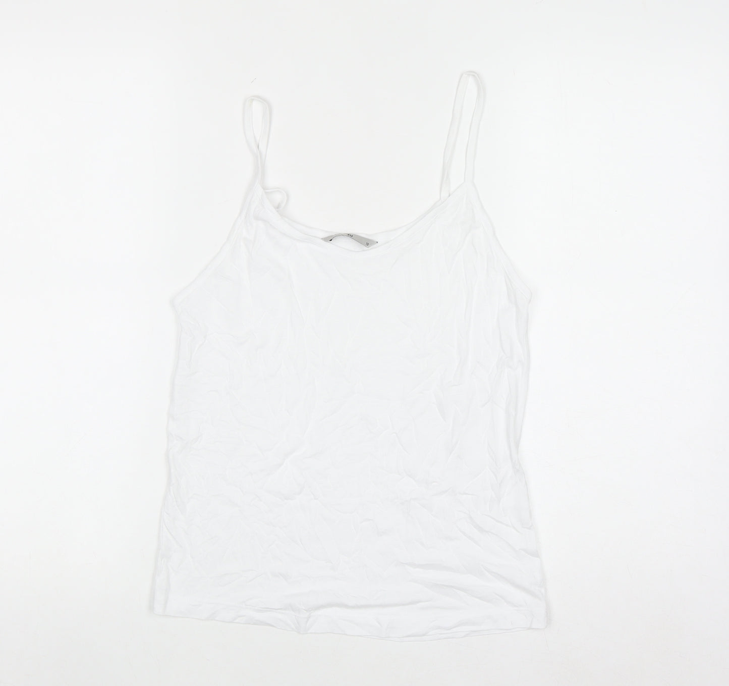 Tu Women’s White 100% Viscose Camisole Tank Top Size 10