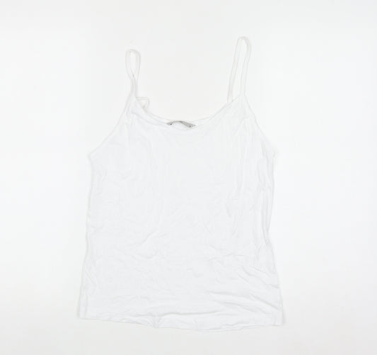 Tu Women’s White 100% Viscose Camisole Tank Top Size 10