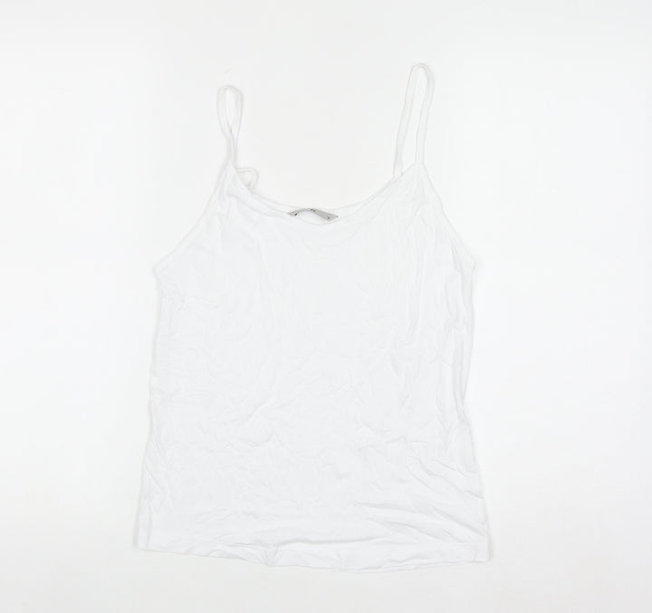 Tu Women’s White 100% Viscose Camisole Tank Top Size 10