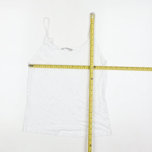 Tu Women’s White 100% Viscose Camisole Tank Top Size 10