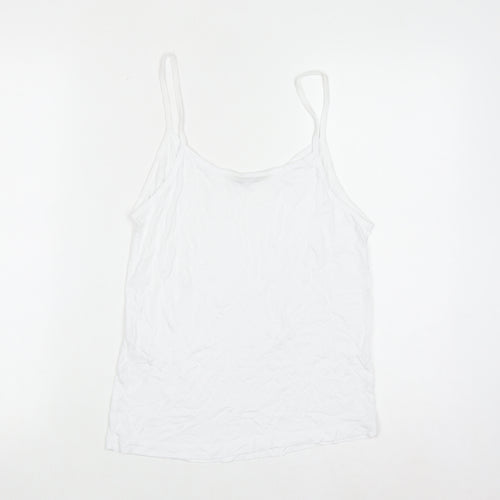 Tu Women’s White 100% Viscose Camisole Tank Top Size 10