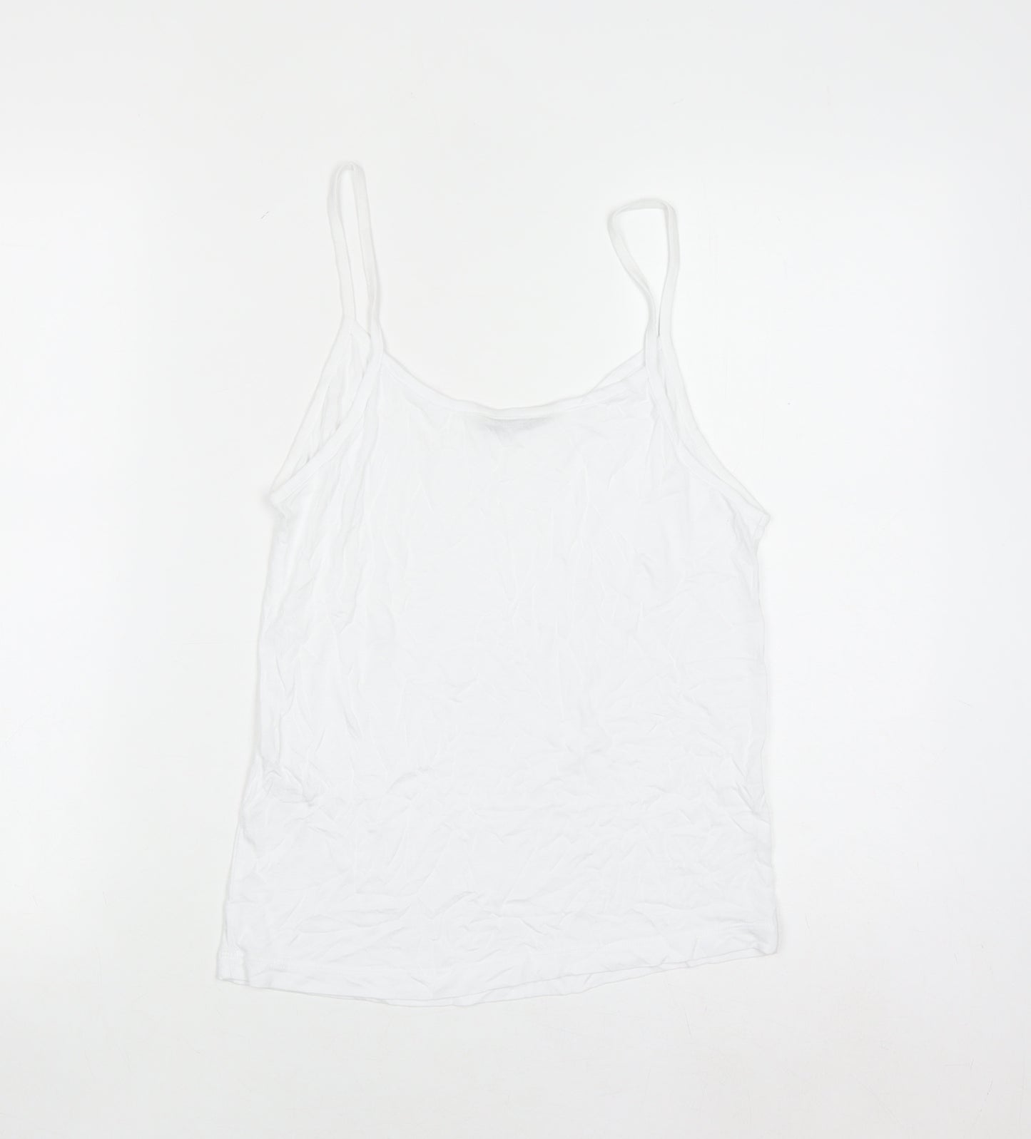 Tu Women’s White 100% Viscose Camisole Tank Top Size 10