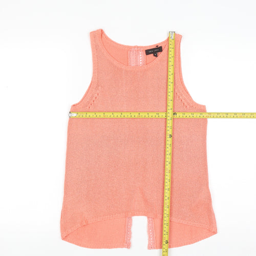 New Look Women’s Pink Knit Sleeveless Vest Jumper Size 6