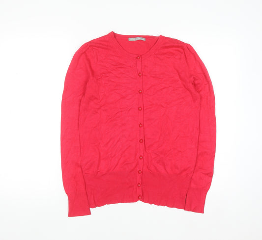 Marks and Spencer Women’s Cherry Red Cardigan Size 10 Viscose Blend