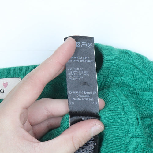 Marks and Spencer Per Una Women’s Green Size 10 Knit Pullover Jumper