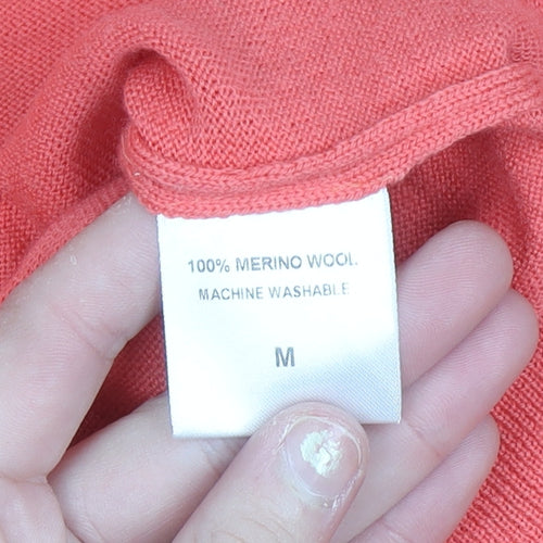 Cutter & Buck Men's Pink Merino Wool V-Neck Sleeveless Vest M
