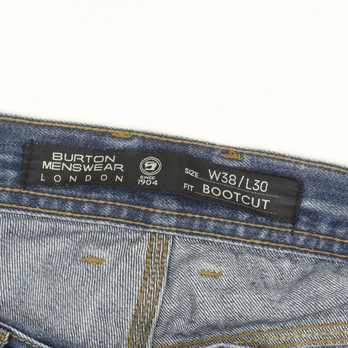 Burton Menswear London Blue Bootcut Jeans Mens W38 L30 Denim