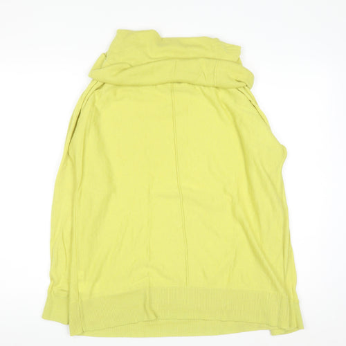 Sportscraft Women Yellow Merino Wool Silk Cowl Neck Pullover Jumper 7XL