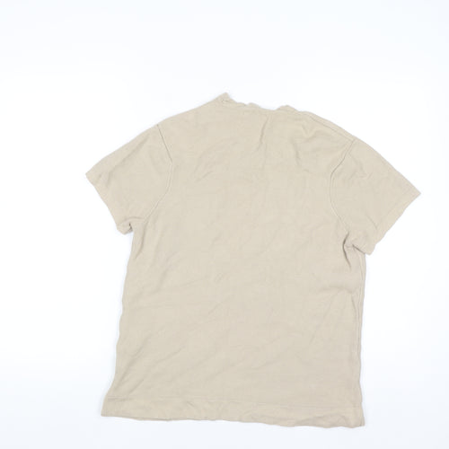 ZARA Women’s Beige Short Sleeve Cotton Knit Jumper Size S
