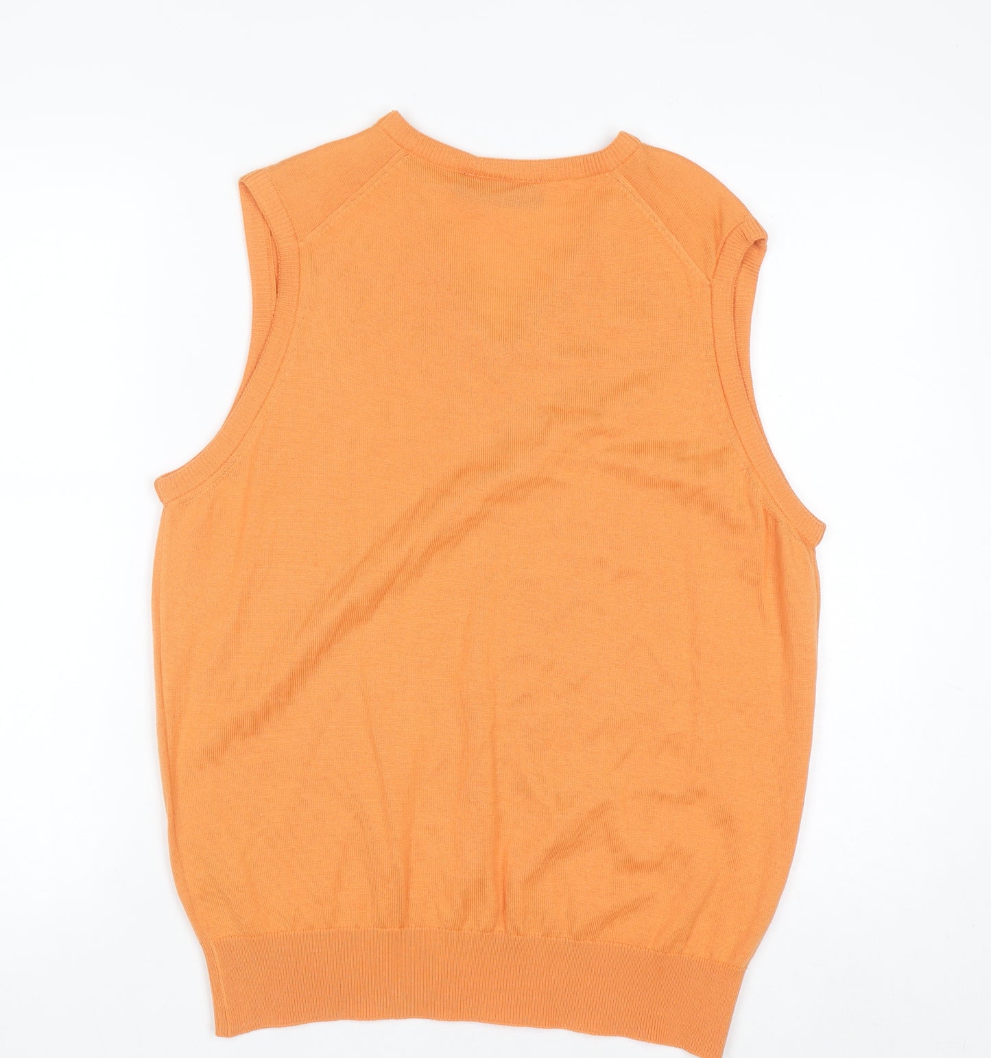 Glenmuir 1891 Men’s Orange Wool V-Neck Golf Vest Jumper Size S