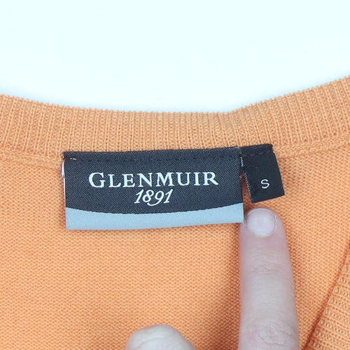 Glenmuir 1891 Men’s Orange Wool V-Neck Golf Vest Jumper Size S