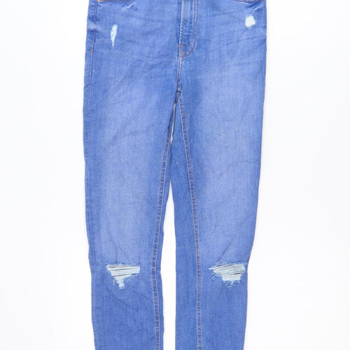 Denim Co Women Blue Size 6 Skinny Distressed Jeans