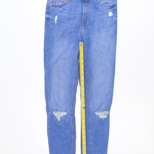 Denim Co Women Blue Size 6 Skinny Distressed Jeans