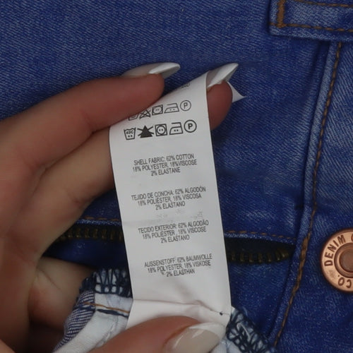 Denim Co Women Blue Size 6 Skinny Distressed Jeans