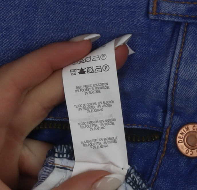 Denim Co Women Blue Size 6 Skinny Distressed Jeans