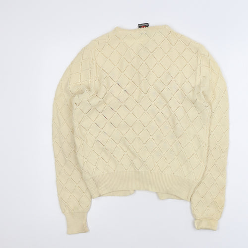Giesswein Women's Ivory Wool Cardigan Size 16 Classic Knit