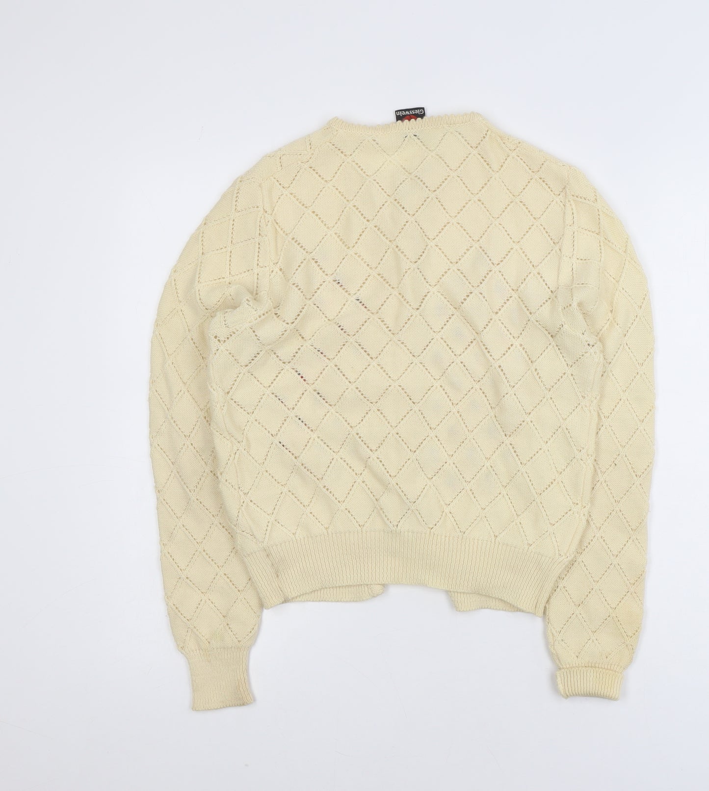 Giesswein Women's Ivory Wool Cardigan Size 16 Classic Knit