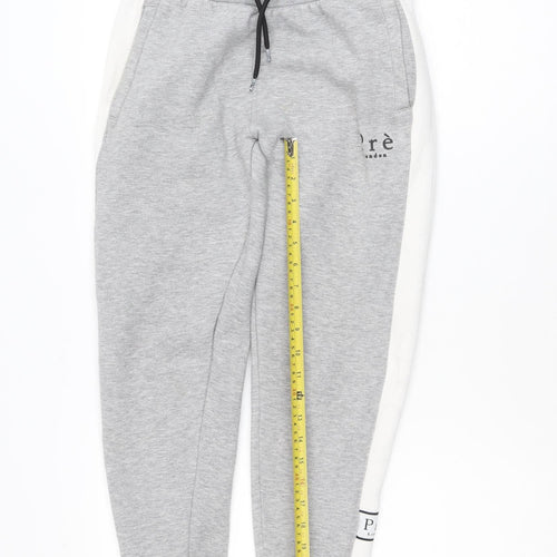 Prè London Men's Grey Jogger Trousers S Regular Fit