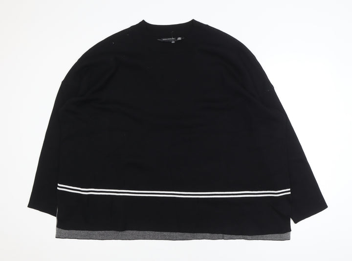 Nina Leonard Women's Black 4XL Crew Neck Long Sleeve Pullover Jumper
