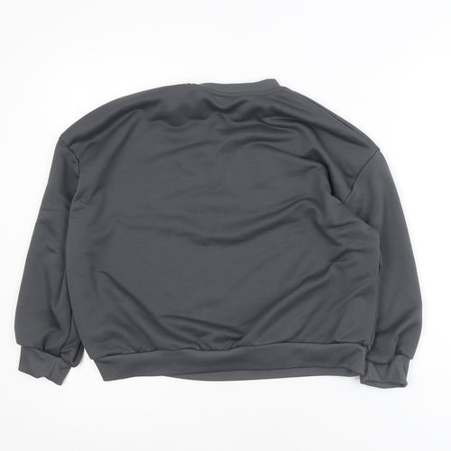 SUMWON Girls Grey New York Brooklyn Pullover Sweatshirt 12 Years