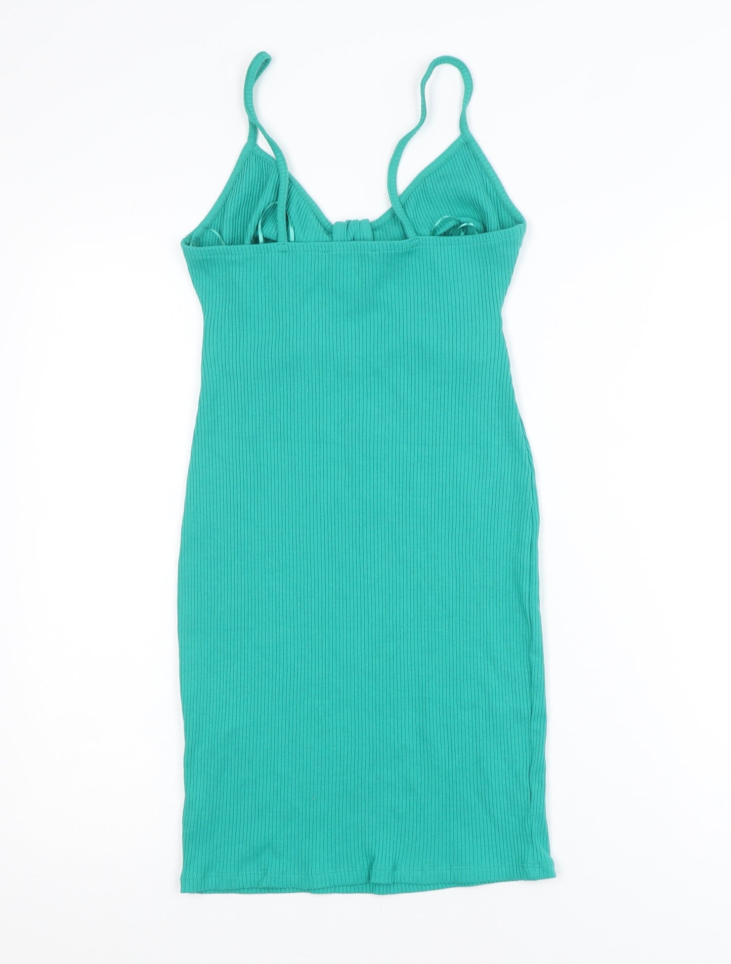 Primark Women Green Size 8 Bodycon Knit Sleeveless Dress