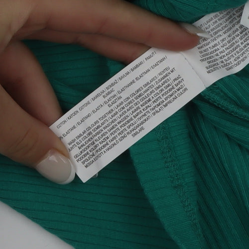 Primark Women Green Size 8 Bodycon Knit Sleeveless Dress