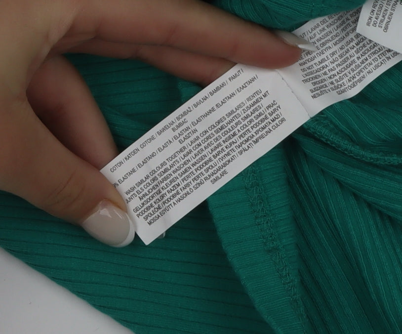 Primark Women Green Size 8 Bodycon Knit Sleeveless Dress
