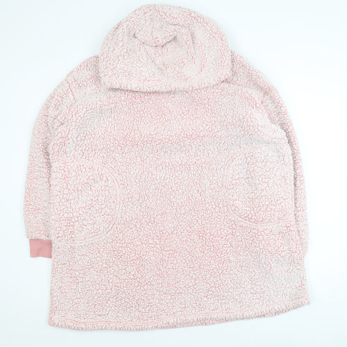 Primark Womens Pink Fleece Hooded Nightshirt XS Winter Warm