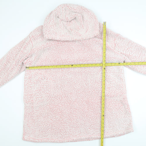 Primark Womens Pink Fleece Hooded Nightshirt XS Winter Warm