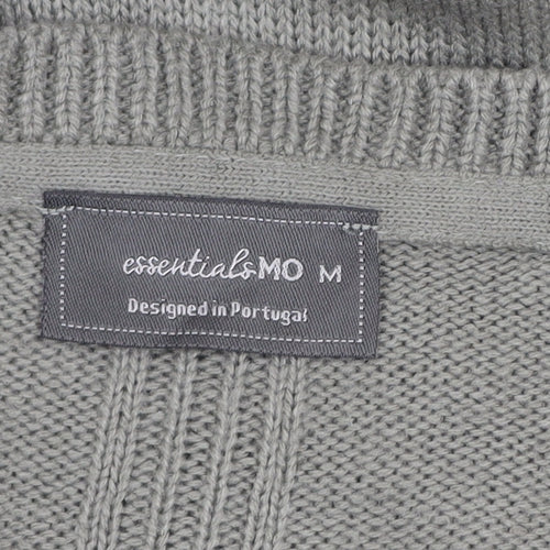 Essentials M Womens Green Cotton Button Cardigan Size M