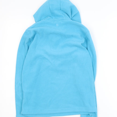 Mountain Warehouse Boys Blue Fleece 1/4 Zip Hooded Jacket 11-12 Years