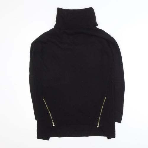 F&F Women’s Black Roll Neck Long Sleeve Jumper Size 6