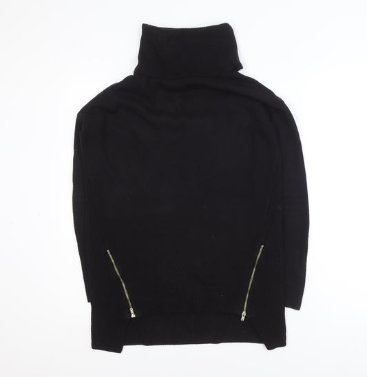 F&F Women’s Black Roll Neck Long Sleeve Jumper Size 6