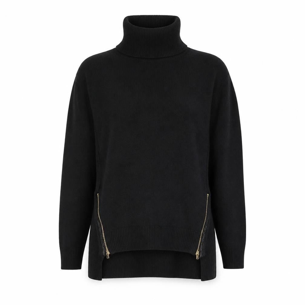 F&F Women’s Black Roll Neck Long Sleeve Jumper Size 6