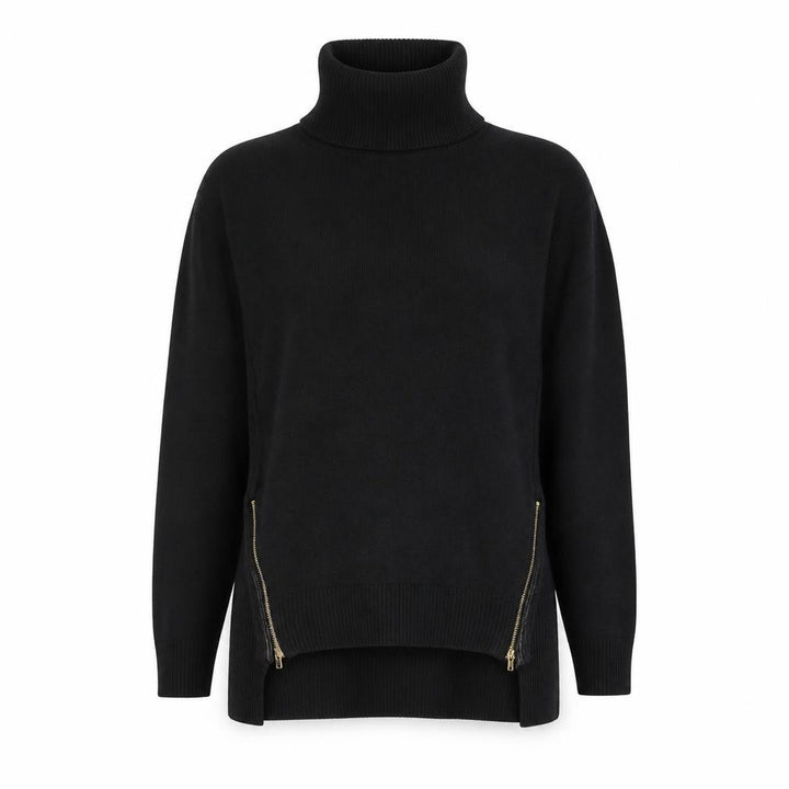F&F Women’s Black Roll Neck Long Sleeve Jumper Size 6