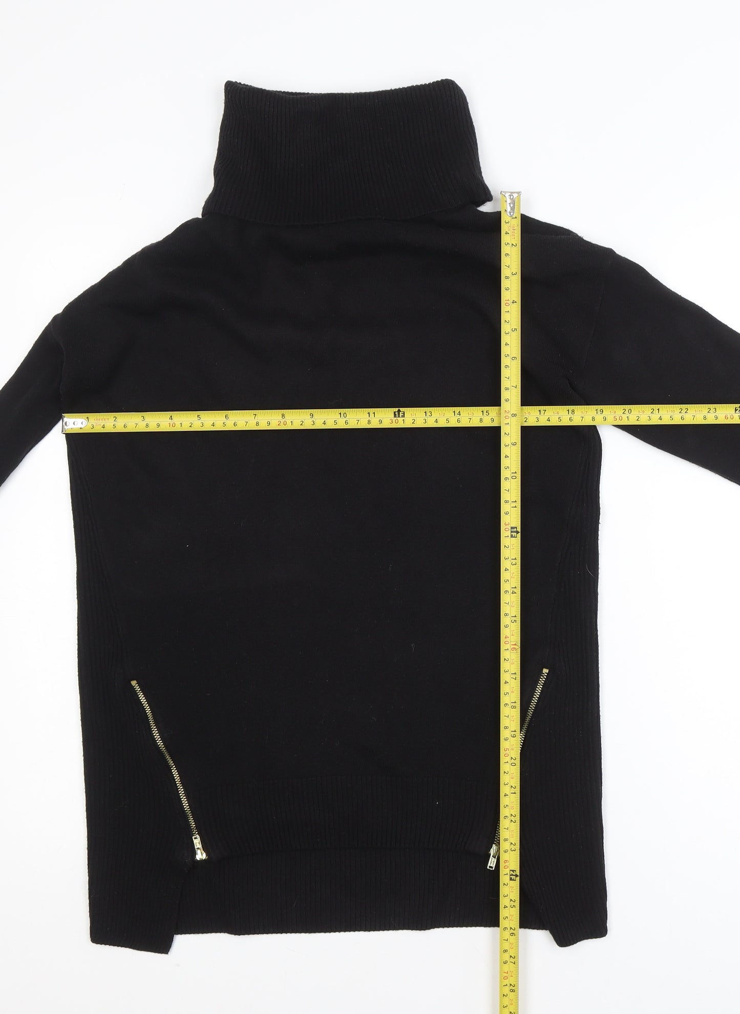 F&F Women’s Black Roll Neck Long Sleeve Jumper Size 6