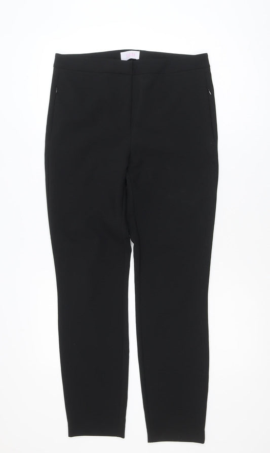Savida Women’s Black Slim Trousers Size 12 Stretch Ponte Workwear