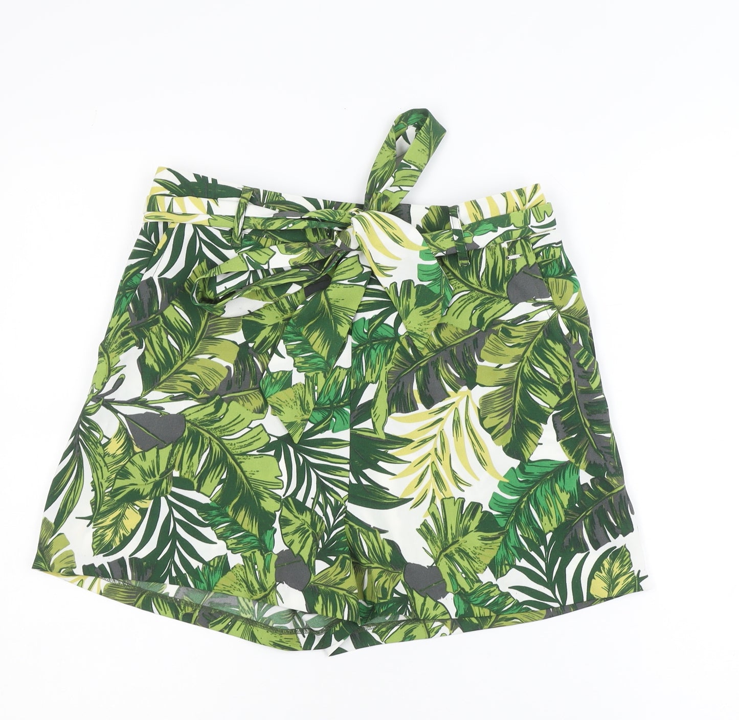 Guess Women’s Multicoloured Tropical Paperbag Shorts Size M