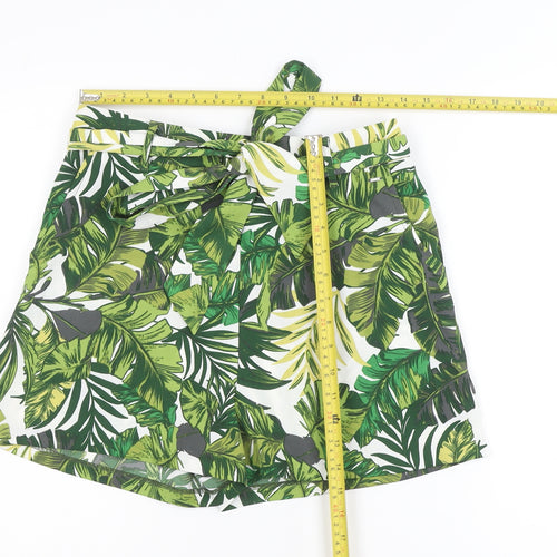 Guess Women’s Multicoloured Tropical Paperbag Shorts Size M
